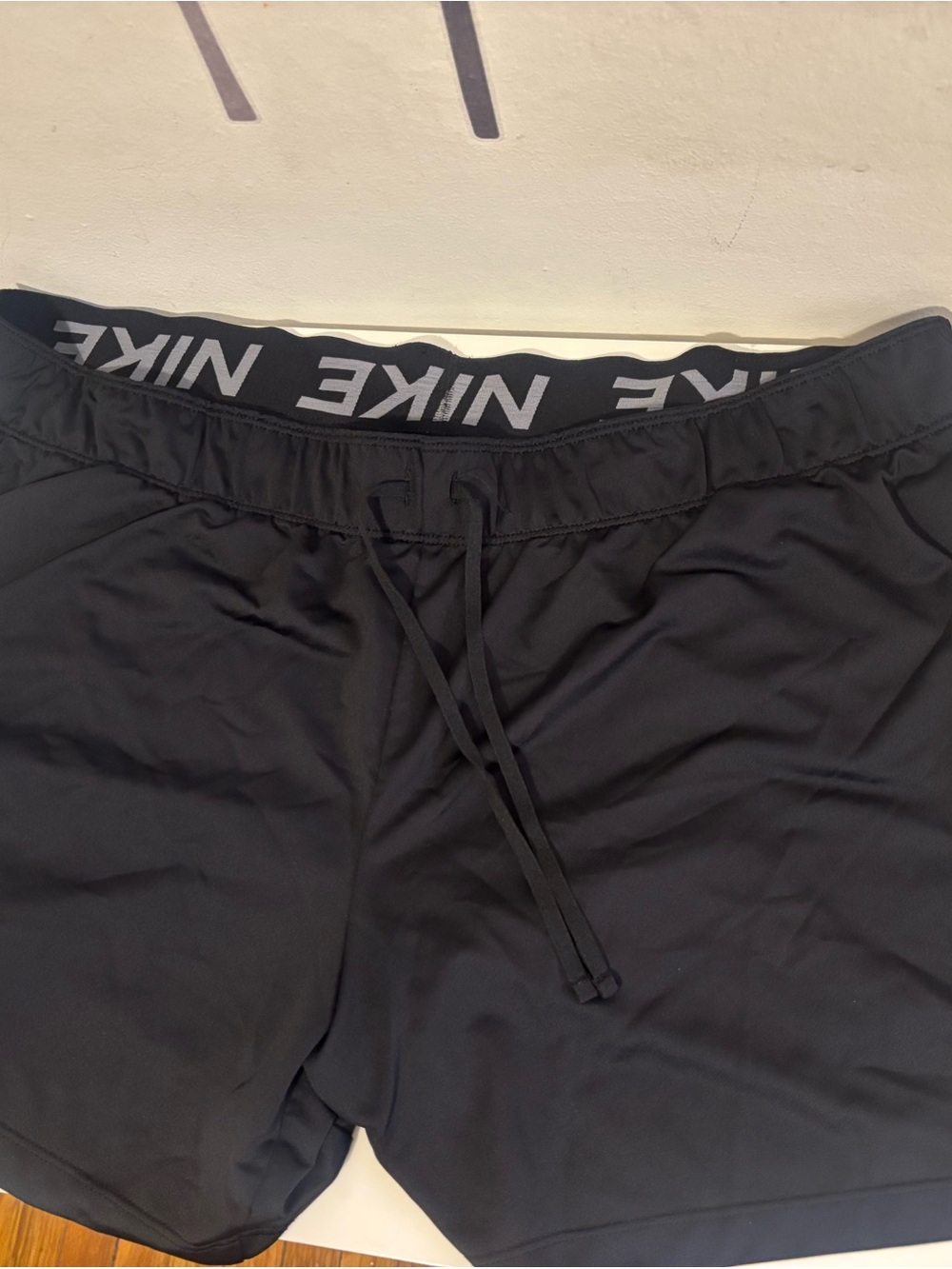 Nike Black Athletic Training Shorts with Branded Waistband